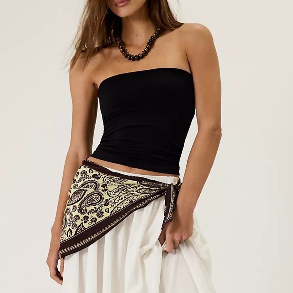 Intimately Free People Carrie Black Seamless Tube Top Strapless Size M/L